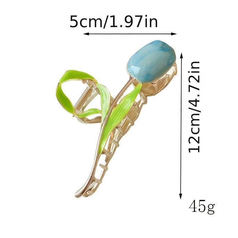 Tulip Flower Hair Clip Hair Claw Lovely Metal Clip Accessories