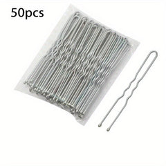 50pcs Gold & Silver U-shaped Hair Clip Wedding Dress Photo Studio Accessories
