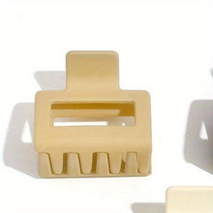 Small Hair Claw Hollow Rectangle Shape Nonslip Ponytail Holder for Women Girls