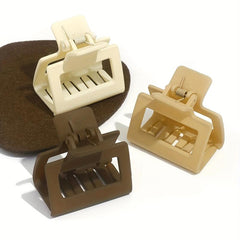 Small Hair Claw Hollow Rectangle Shape Nonslip Ponytail Holder for Women Girls