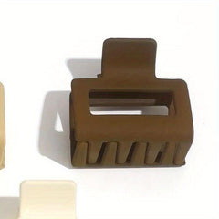 Small Hair Claw Hollow Rectangle Shape Nonslip Ponytail Holder for Women Girls