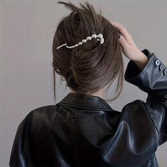 2pcs Metallic Ball Decor Hair Clip For Women Girls Hair Clip