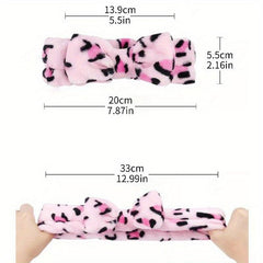 Leopard Print Hairband Polka Dot Face Wash Spa Beauty Hair Hoop
