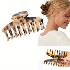 2pcs Graphic Print Hair Claw Minimalist Banana Clip Vintage Headwear
