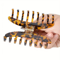 2pcs Graphic Print Hair Claw Minimalist Banana Clip Vintage Headwear