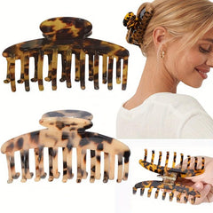 2pcs Graphic Print Hair Claw Minimalist Banana Clip Vintage Headwear