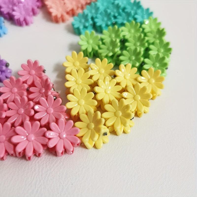 100pcs Daisy Flower Hair Claw Clip Non Slip Jaw Clamp Hair Decoration