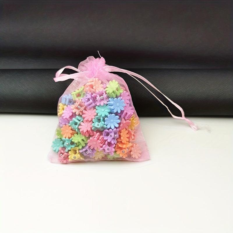 100pcs Daisy Flower Hair Claw Clip Non Slip Jaw Clamp Hair Decoration