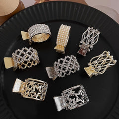 Rhinestone Hair Claws Ponytail Clip Hairpin Claw Clip Hair Ring