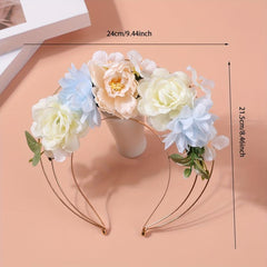 Simulation Flower Leaf Headband for Women Girls Kids Wedding Beach Travel
