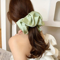 Satin Hair Tie Style Hair Rope Ruffled Ponytail Holder Hair Tie