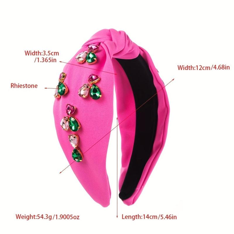 Crystal Cross Knotted Headband Fabric Wide Brim Hair Bundle Hair Accessories