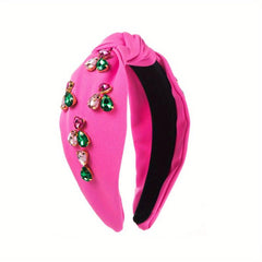 Crystal Cross Knotted Headband Fabric Wide Brim Hair Bundle Hair Accessories