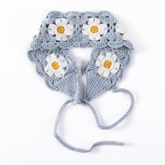 Bohemian Crochet Flower Turban Hair Band Hair Scarf Women Headband