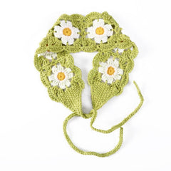 Bohemian Crochet Flower Turban Hair Band Hair Scarf Women Headband