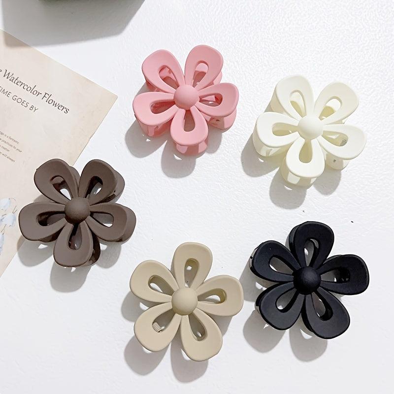 8pcs Cartoon Flower Hair Claw Hairgrip Boho Banana Clip Hair Styling