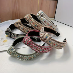Colorful Thread Weaved Hair Band Boho Style Headdress