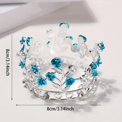 Faux Pearl Rhinestone Crown Headband Hair Accessories