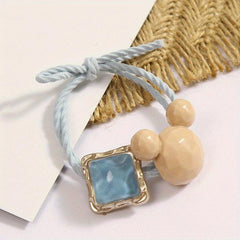 Crystal Cartoon Hair Tie Elastic Hair Rope for Girls and Women