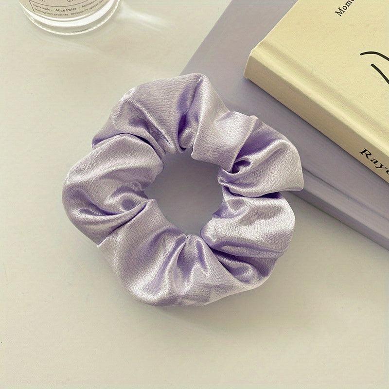4pcs Solid Scrunchies Hair Tie Soft Hair Rope Elastic Ponytail Holder