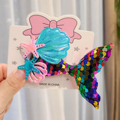 Glitter Mermaid Tail Hair Clip Colorful Hair Accessory