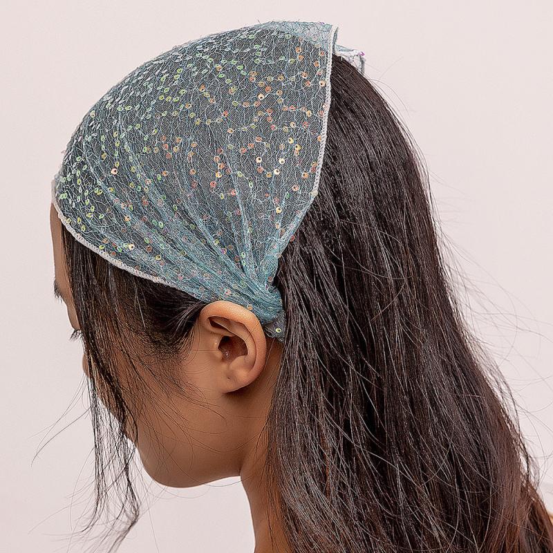 Sequins Headband Wide Hair Band Turban Elastic Hair Accessories