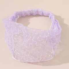 Sequins Headband Wide Hair Band Turban Elastic Hair Accessories