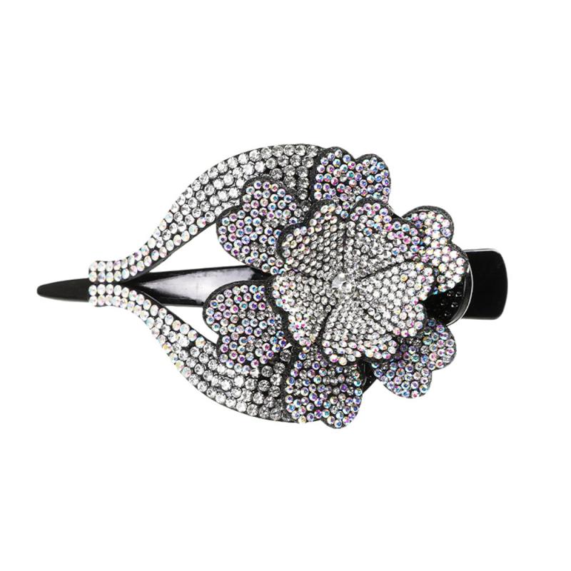 Colorful Rhinestone Flower Hair Claw for Women Hair Accessories