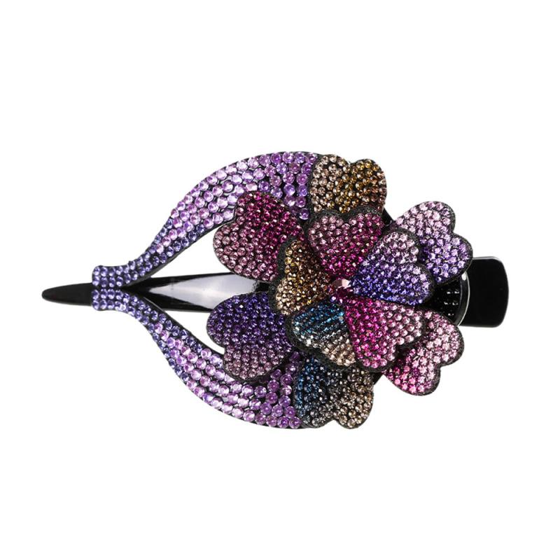 Colorful Rhinestone Flower Hair Claw for Women Hair Accessories