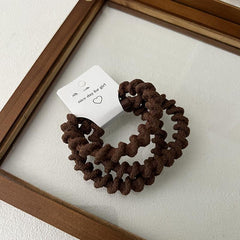 3pcs Spiral Telephone Wire Hair Ring Women's Hair Rope