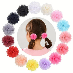15pcs Flower Hair Clip Sweet Hair Clips Duck Billed Clip Hair Accessories