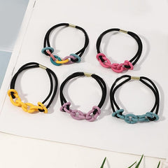 Colorful Chain Girls Hair Tie Small Elastic Hair Bands Ponytail Holder