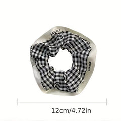 Plaid Scrunchies Hair Tie Colorful Hair Rope Checkered Hair Ring