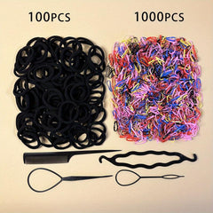 1104pcs Seamless Hair Tie Elastic Hair Rope Hair Accessories