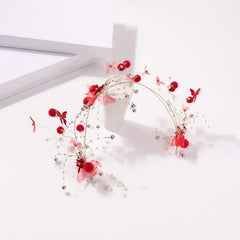 Faux Pearl Tassel Headband Chinese Bridal Headwear