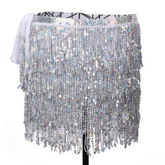 Bohemian Style Belly Dance Costume Sequin Tassel Fringe Hip Scarf Belt