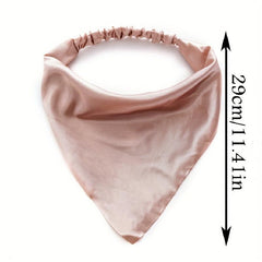 Solid Fabric Headscarf Women's Hair Band Triangle Scarf Headband