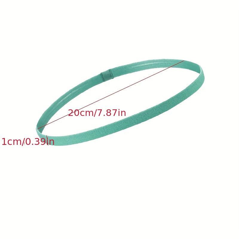 Silicone Strip Wristband Sports Headband Elastic Yoga Fitness Running