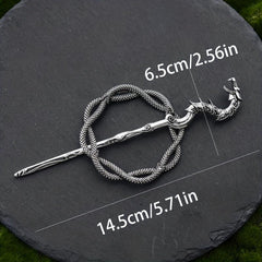Ouroboros Hair Stick Metal Hairpin Retro Style Hair Accessories