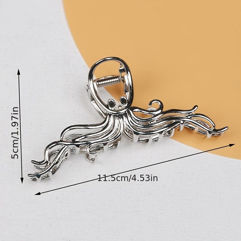 Octopus Vintage Metal Hair Claw Clip Strong Hold Grip Hair Jaw Clip