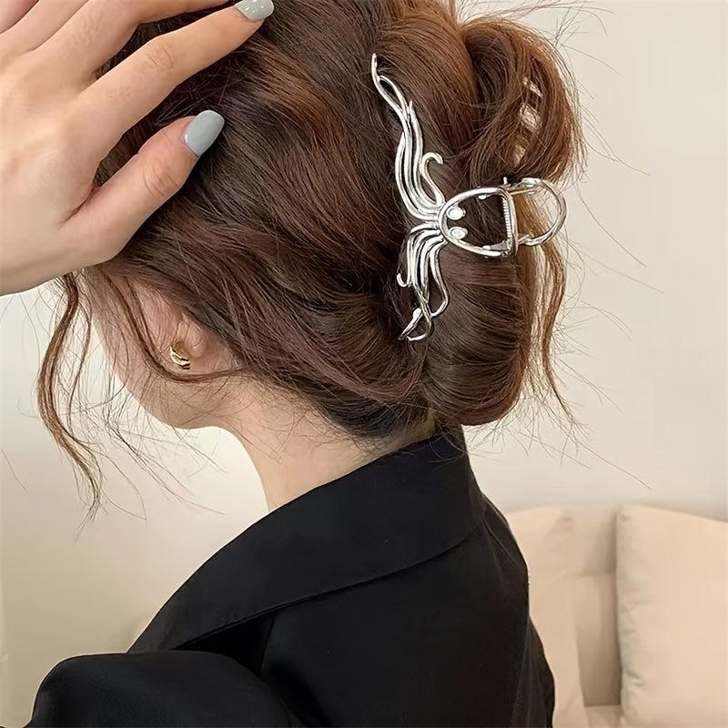 Octopus Vintage Metal Hair Claw Clip Strong Hold Grip Hair Jaw Clip