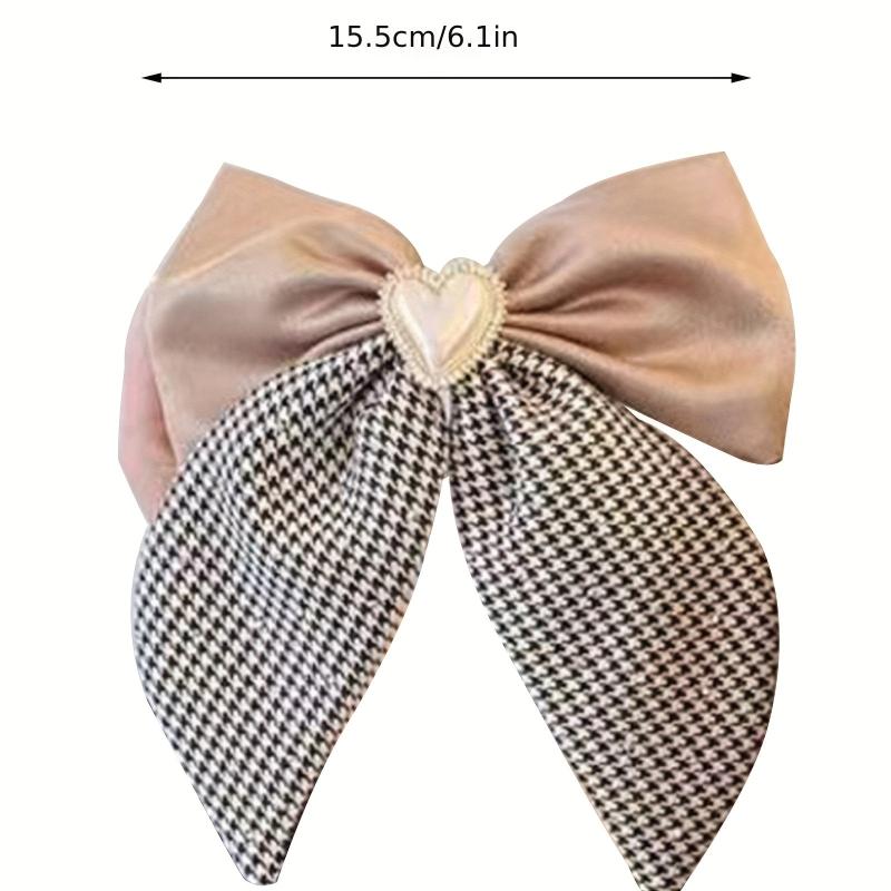 Large Bowknot Hair Clip with Rhinestone Inlay