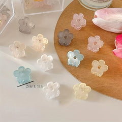 12pcs Wind Frosted Flower Small Hair Clip Female Side Clip Bangs Hair Hair Clip