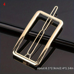 Triangle Moon Shape Hair Clip Side Clip Ponytail Clip Female Alloy Bobby Pin