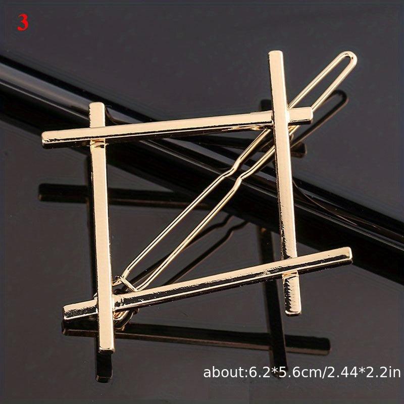Triangle Moon Shape Hair Clip Side Clip Ponytail Clip Female Alloy Bobby Pin
