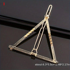 Triangle Moon Shape Hair Clip Side Clip Ponytail Clip Female Alloy Bobby Pin