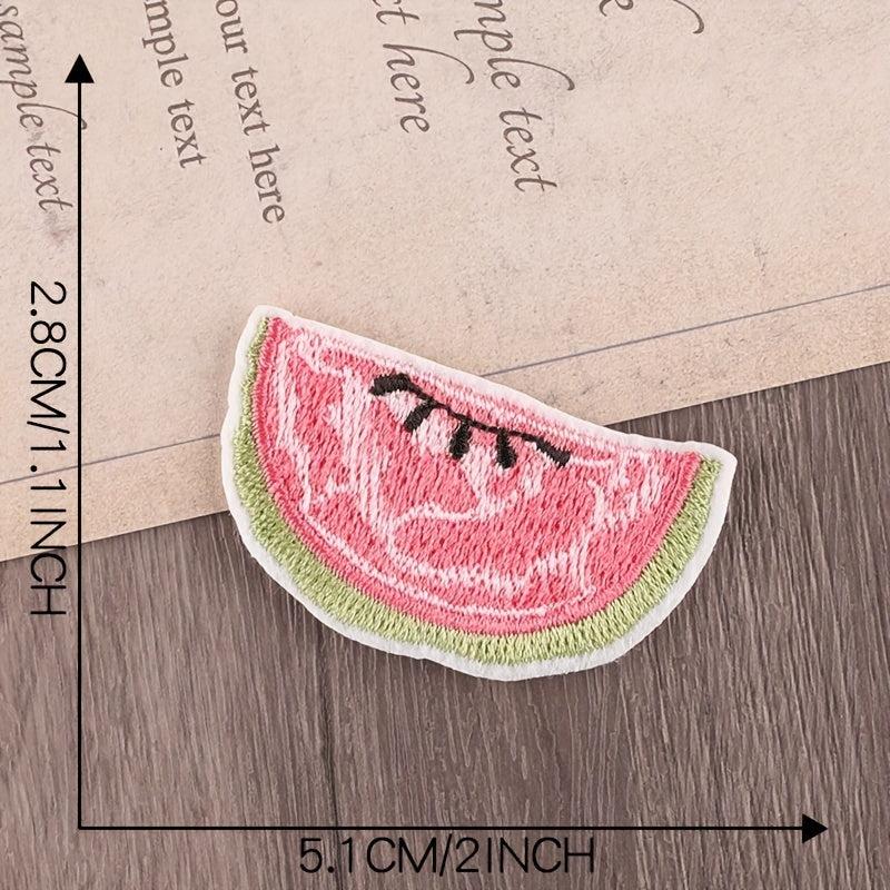 8pcs Food Embroidery Patches Pizza Hamburger Banana Watermelon Sew DIY