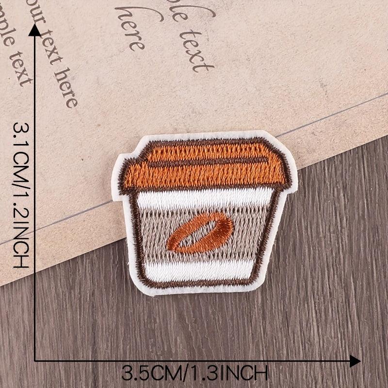 8pcs Food Embroidery Patches Pizza Hamburger Banana Watermelon Sew DIY