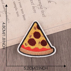 8pcs Food Embroidery Patches Pizza Hamburger Banana Watermelon Sew DIY