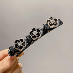 Flower Hair Clips Nonslip Headwear Faux Pearl Rhinestone Hair Clips